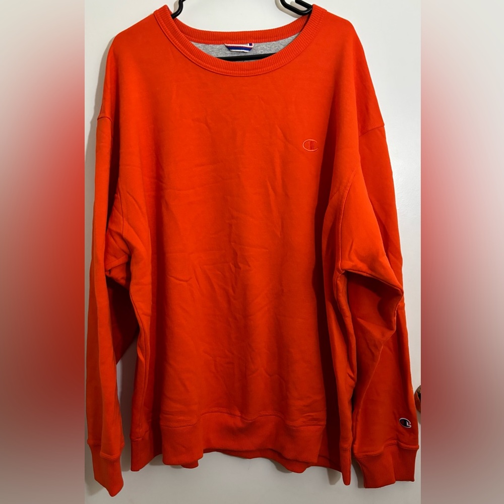 Champion Men's Orange Sweater 2XL